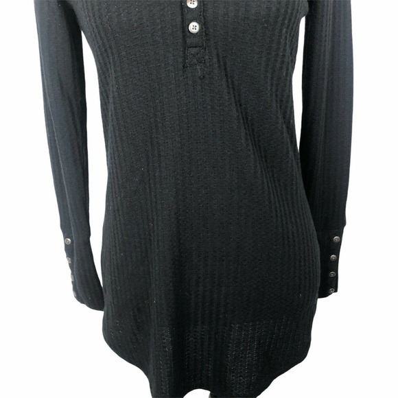 Chaser Waffle Knit Henley Thermal Top L - Picture 6 of 8